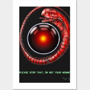 Alien and Hal 9000 2001 A Space Odyssey Posters and Art